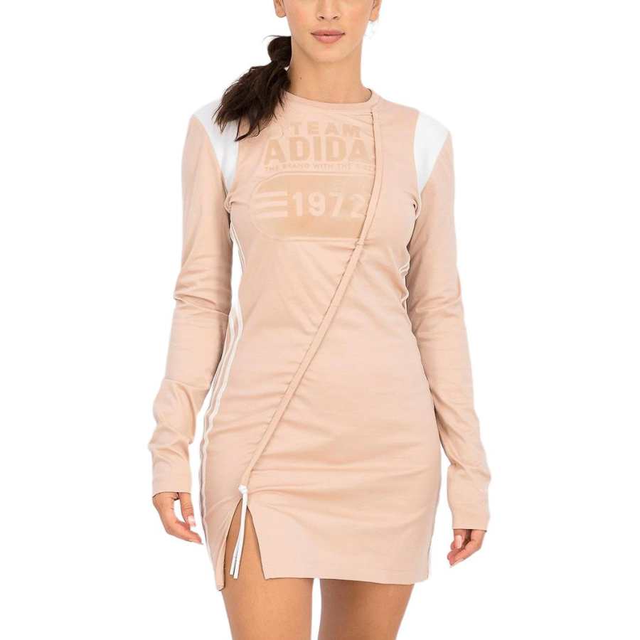 Adidas Adidas Long Sleeved Dress Women's Gray Peach