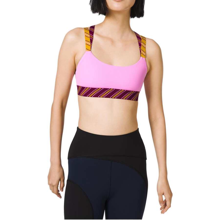 Lululemon x Roksanda Inner Expanse Sports Underwear Women's Candy Pink/Dark Purple/Ginger Yellow