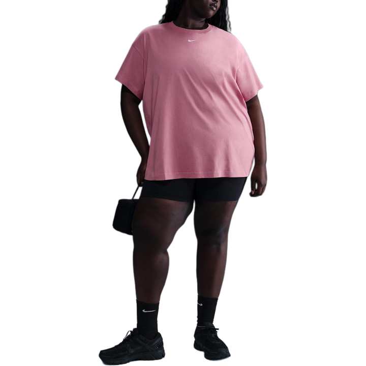 Nike Nike Sportswear Essentials Drop Shoulder Sleeve T Shirt Women's Pink