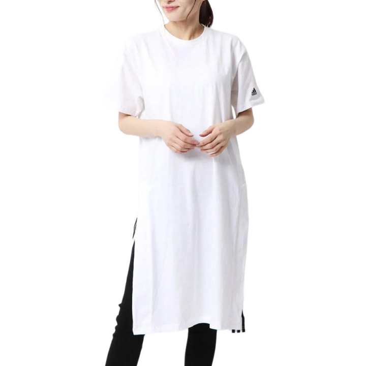 Adidas Adidas T Shirts Women's White Crew Neck Moderate Straight Fit
