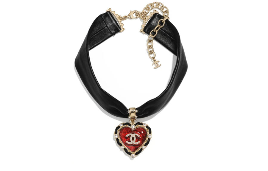 CHANEL Double C Metal Lambskin Calfskin Resin Diamond Necklaces Women's
