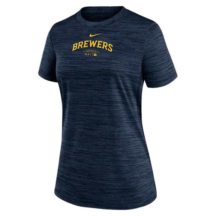 Nike Nike Milwaukee Brewers Authentic Collection Practice Velocity Women's Nike Dri FIT Mlb T Shirt