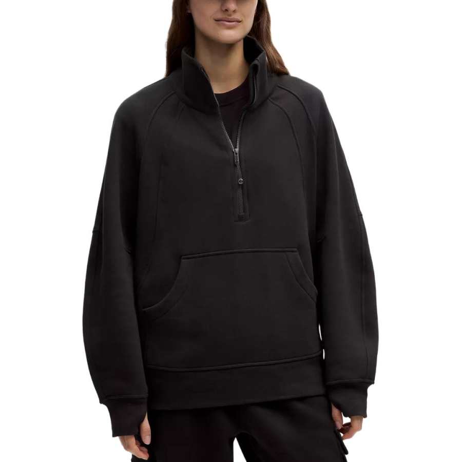 Lululemon Scuba Series SS25 Funnel Neck Half Zip Long Sweatshirt Women's Black