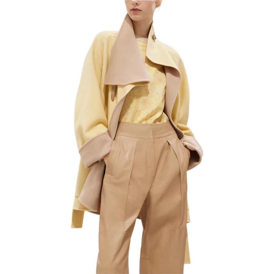 HERMES HERMES Coat Women's Aurora Yellow