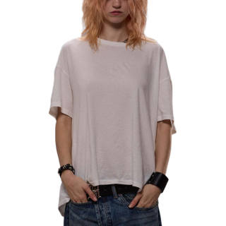 R13 T Shirts Women's White Crew Neck Moderate Straight Fit