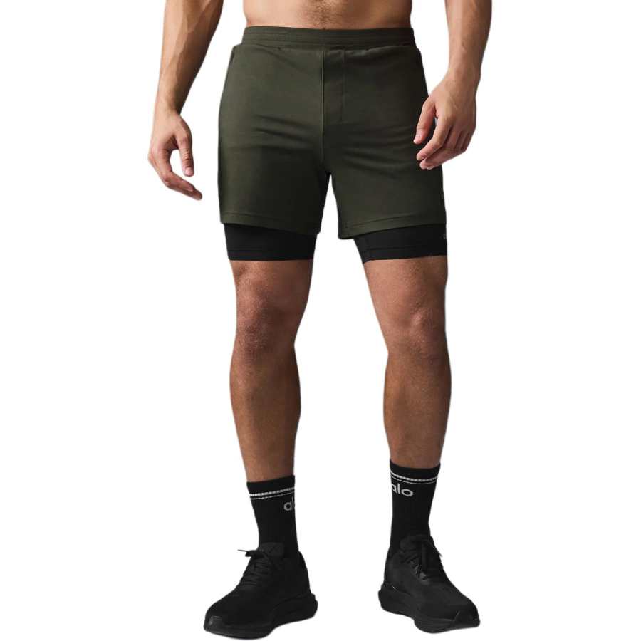 Alo Yoga Casual Shorts Men's Dark Green