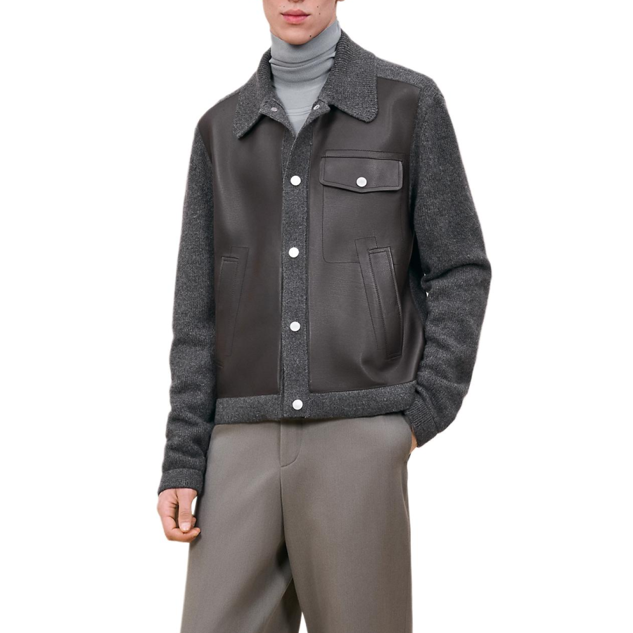 HERMES HERMES Jackets & Coats Men's Anthracite Gray