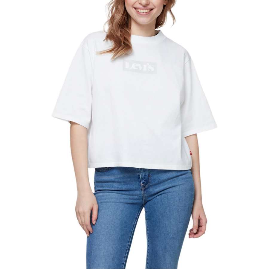 Levis Levis T Shirts Women's White Crew Neck Moderate Other