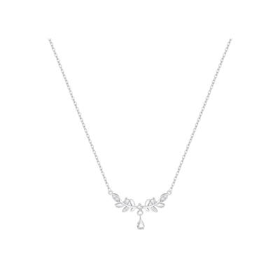 EUA 999 Silver Zircon Necklaces Women's