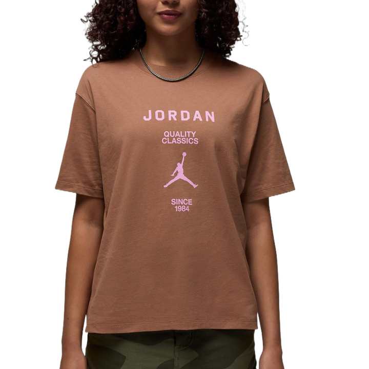 Jordan Jordan Drop Shoulder Sleeve T Shirt Women's Brown