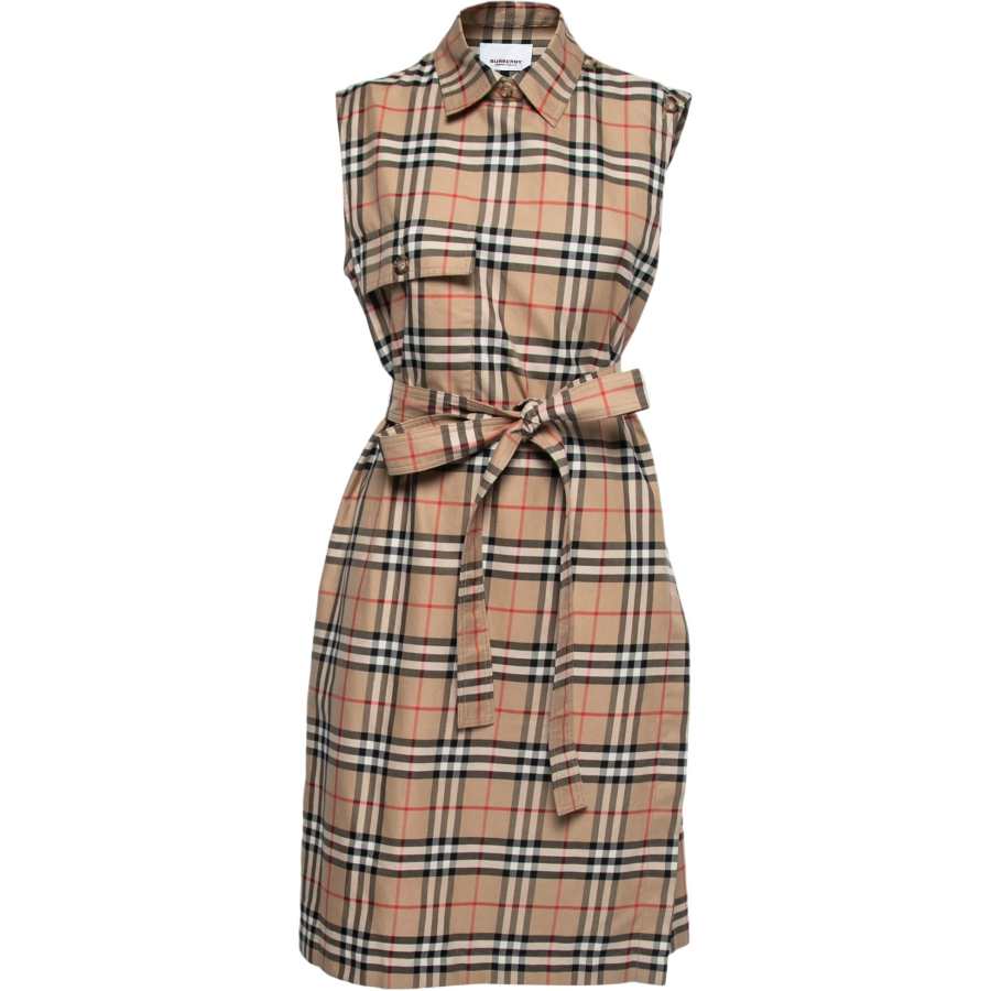Burberry Sleeveless Dress Women's Beige