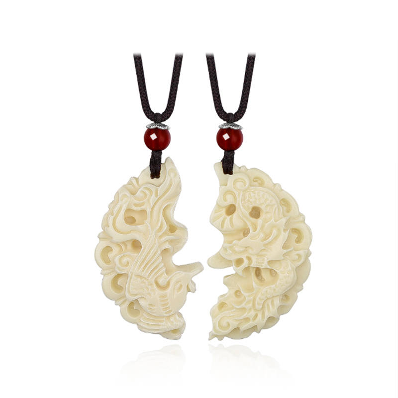 BAIMUMOU BAIMUMOU Ivory Nut Necklaces Unisex