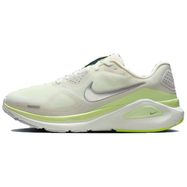 Nike Nike Structure 26 Comfortable Abrasion Resistant Abrasion Resistant Low top Casual Running Shoes Women's White Green