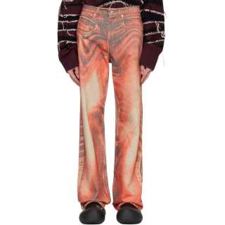 CAMPER Jeans Men's Orange Straight Fit Pants