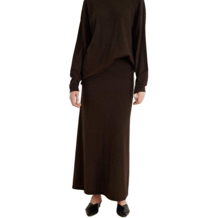ELLE Casual Long Skirt Women's Coffee