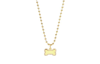 Balenciaga Glass Stainless Steel Necklaces Men's Gold