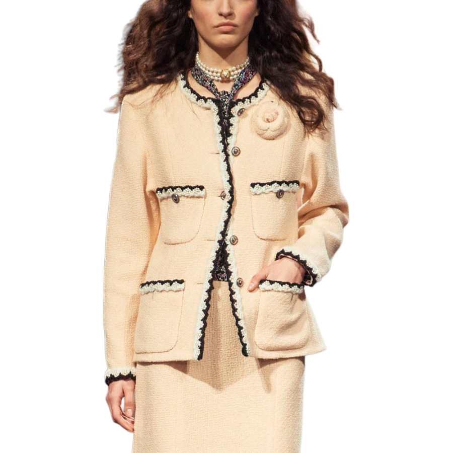 CHANEL 24a Jackets & Coats Women's Ivory