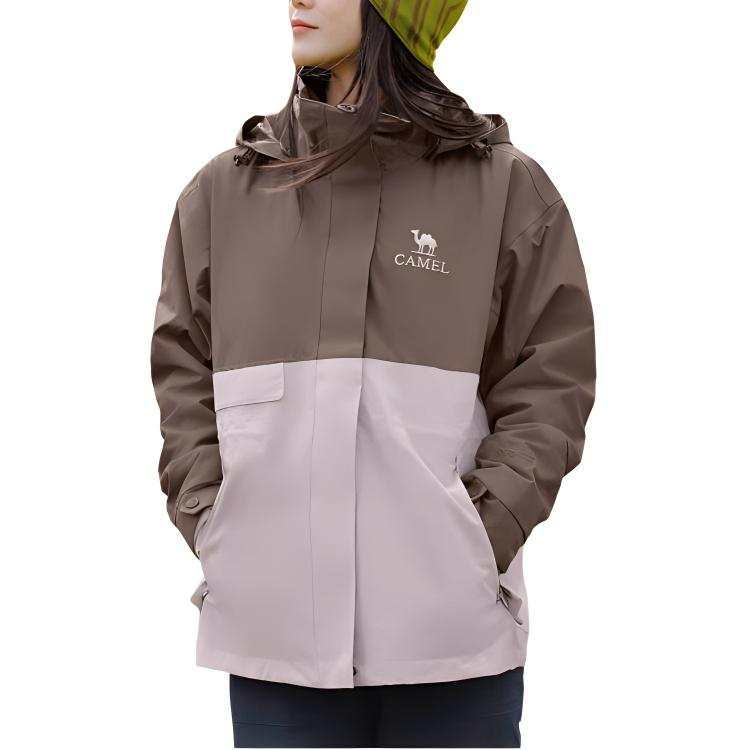 CAMEL Windproof, Thermal, And Rainproof Windbreaker Jacket Women's Olive Brown/Oak Gray