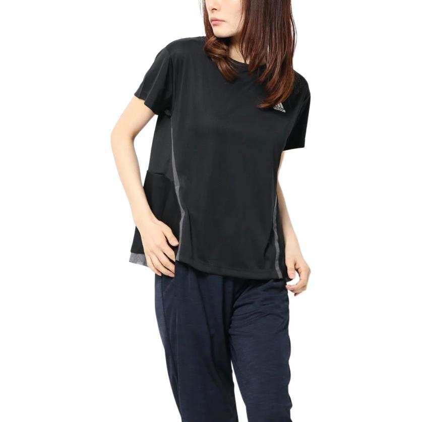 Adidas Adidas T Shirts Women's Black Crew Neck Moderate Straight Fit
