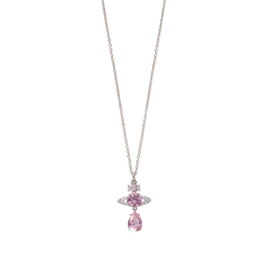 Vivienne Westwood Brass Necklaces Women's Silver/Pink