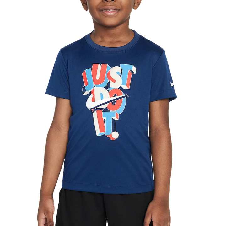 Nike Nike Dri Fit T Shirt Dark Blue Children Aged 3 7 Years Old