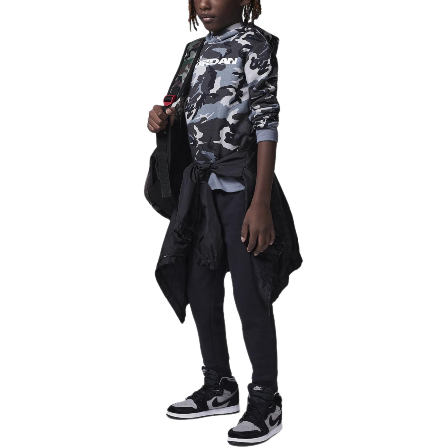 Jordan Jordan Casual Sportswear MVP Camo Fleece 2 Piece Pullover Hoodie Set Black Children Aged 3 7 Years Old