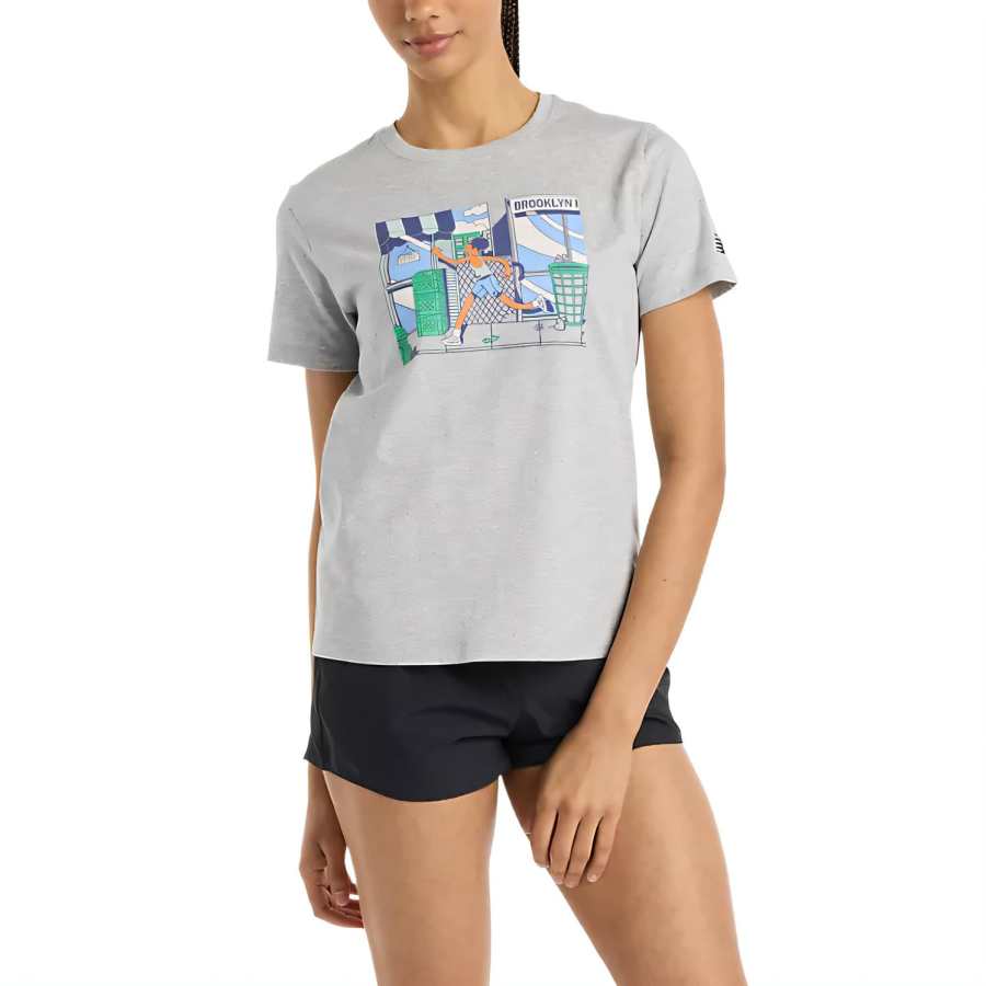 New Balance New Balance RBC Brooklyn HalfGraphic Regular T Shirt Women's Gray