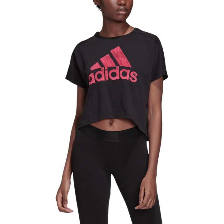 Adidas Adidas T Shirts Women's Black Crew Neck Moderate