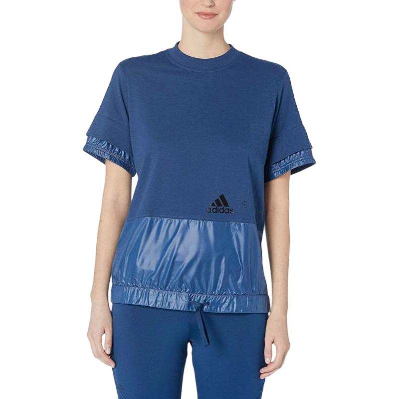 Adidas Adidas T Shirts Women's Blue Crew Neck Moderate