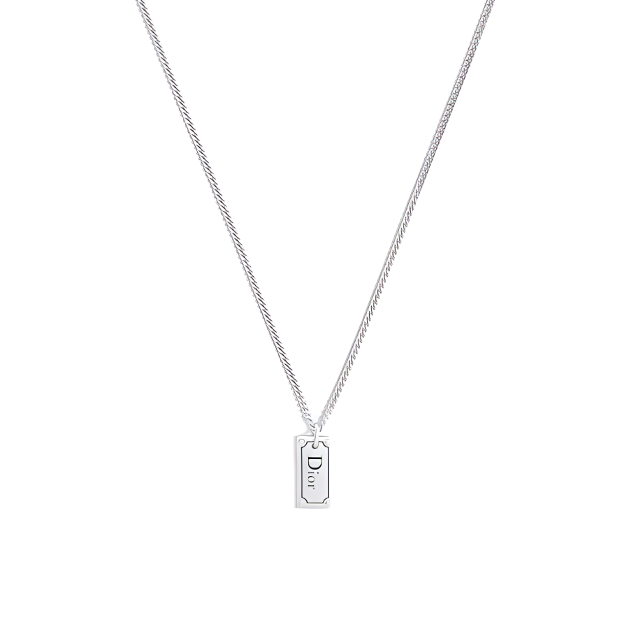 DIOR DIOR Sterling Silver Necklaces Men's Silver