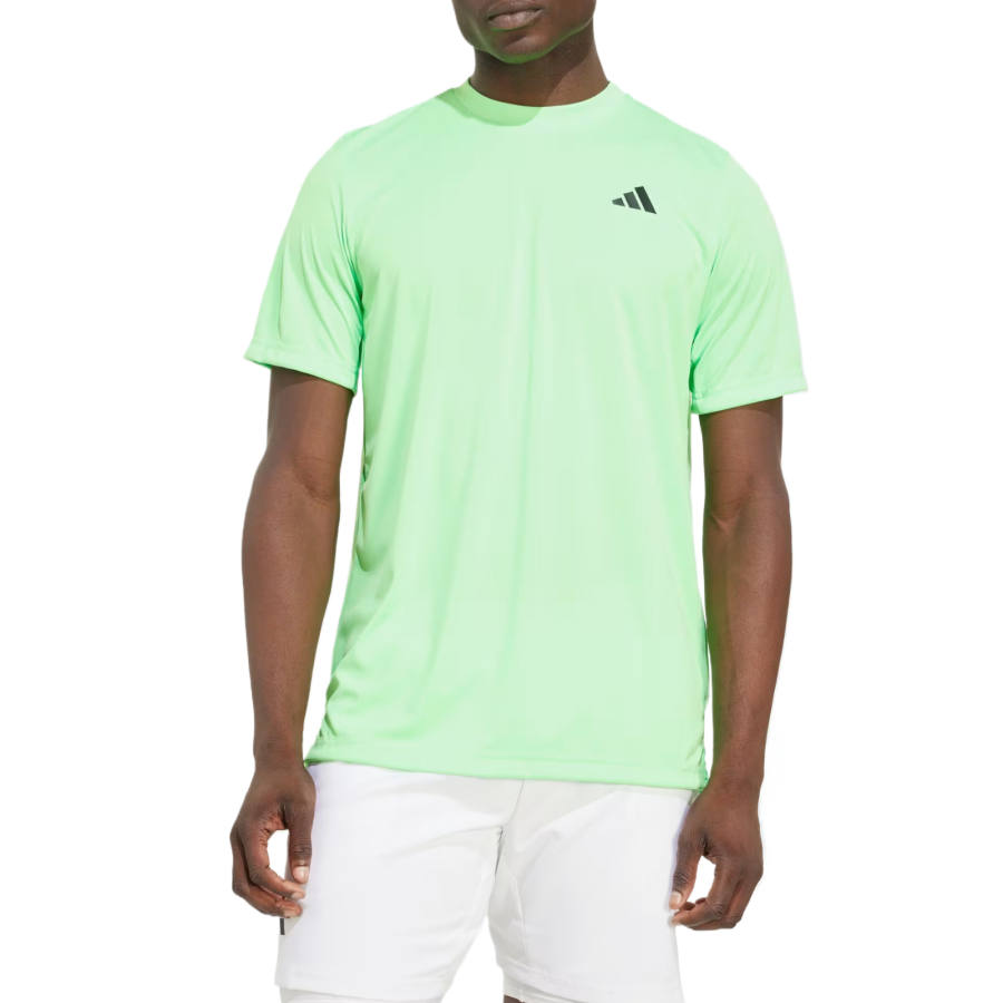 Adidas Adidas Tennis T Shirts Men's Lime Burst Crew Neck Moderate Straight Fit
