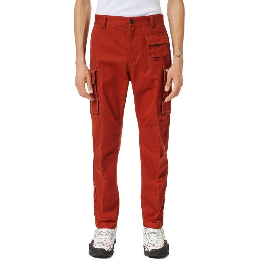 DIESEL DIESEL Cargo Pants Men's Red Moderate