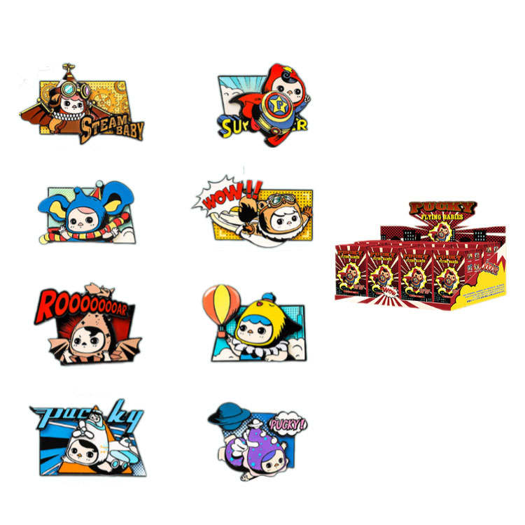 POP MART POP MART Pucky Elf Flight Collection Badge Mystery Boxes Full Box 8 Pcs