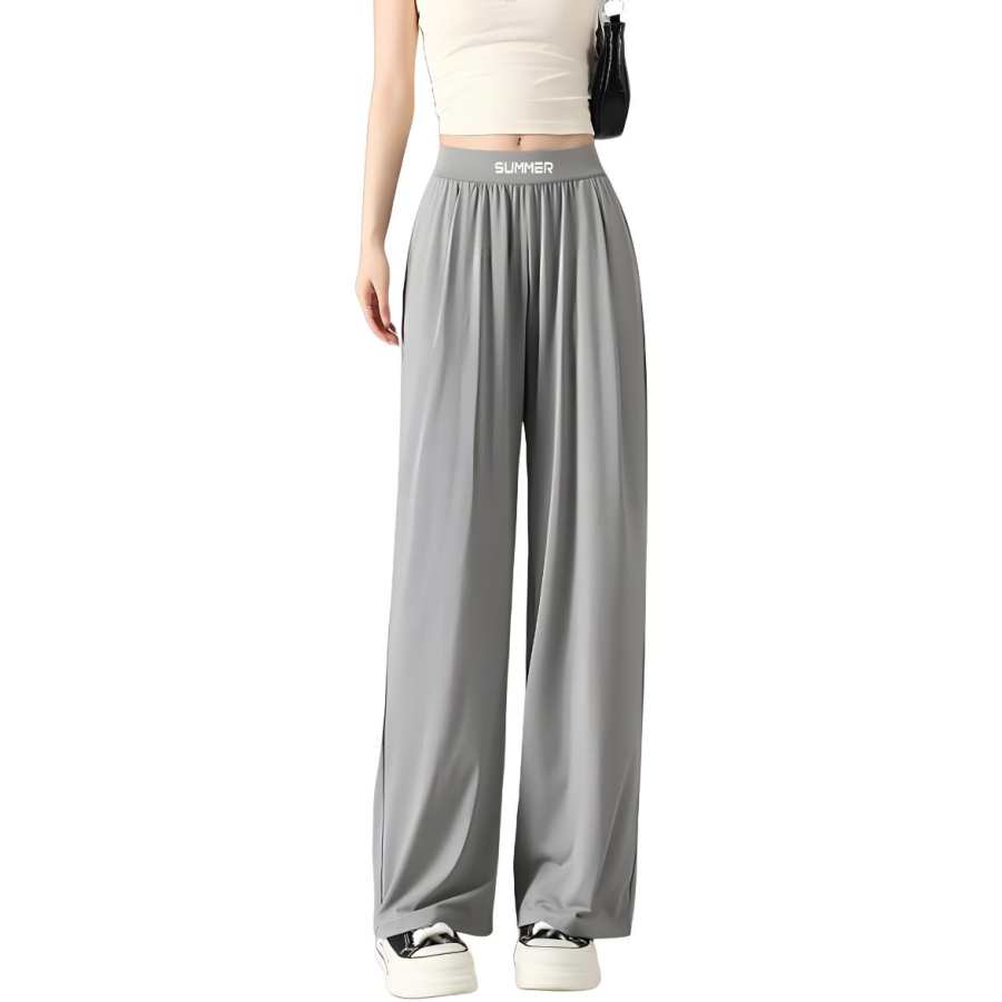 BALENO Lightweight Breathable Wide Leg Dropped Cuff Smooth Touch Casual Pants Summer Women's