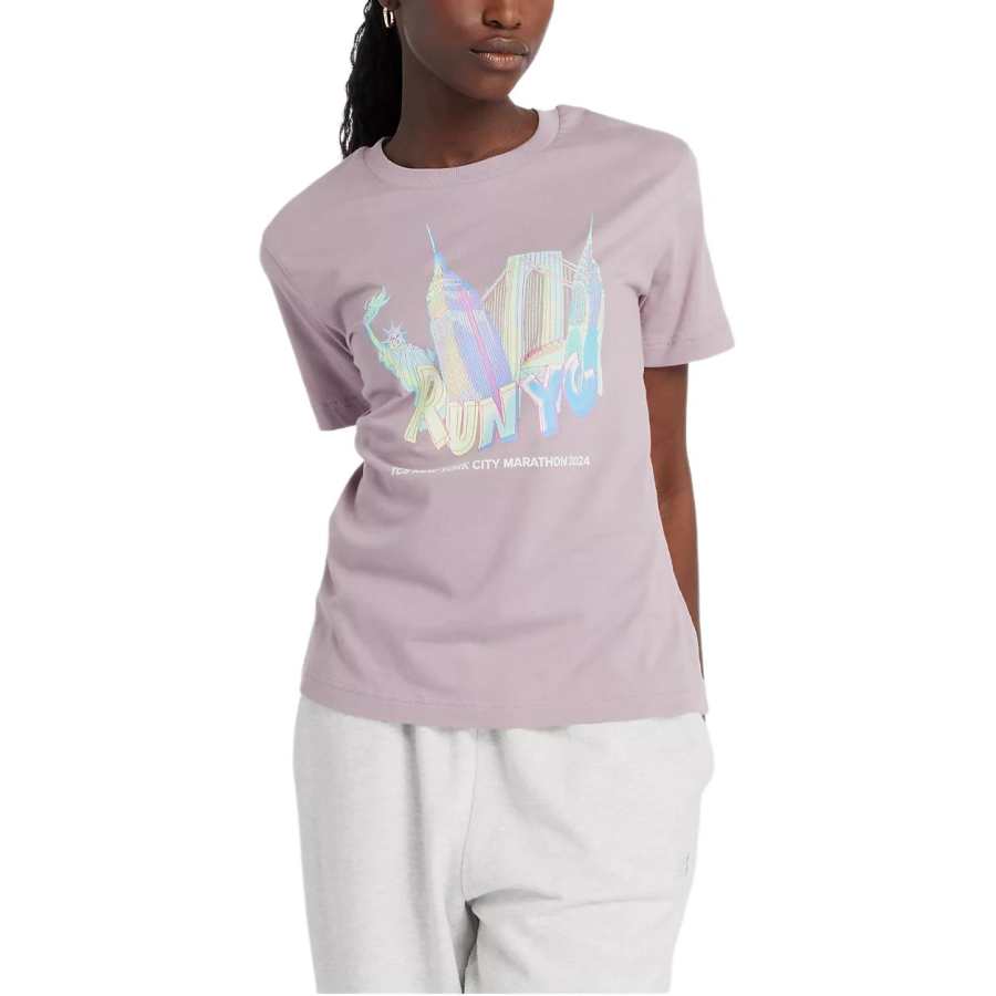 New Balance New Balance NYC Marathon Graphic Regular T Shirt Women's Purple