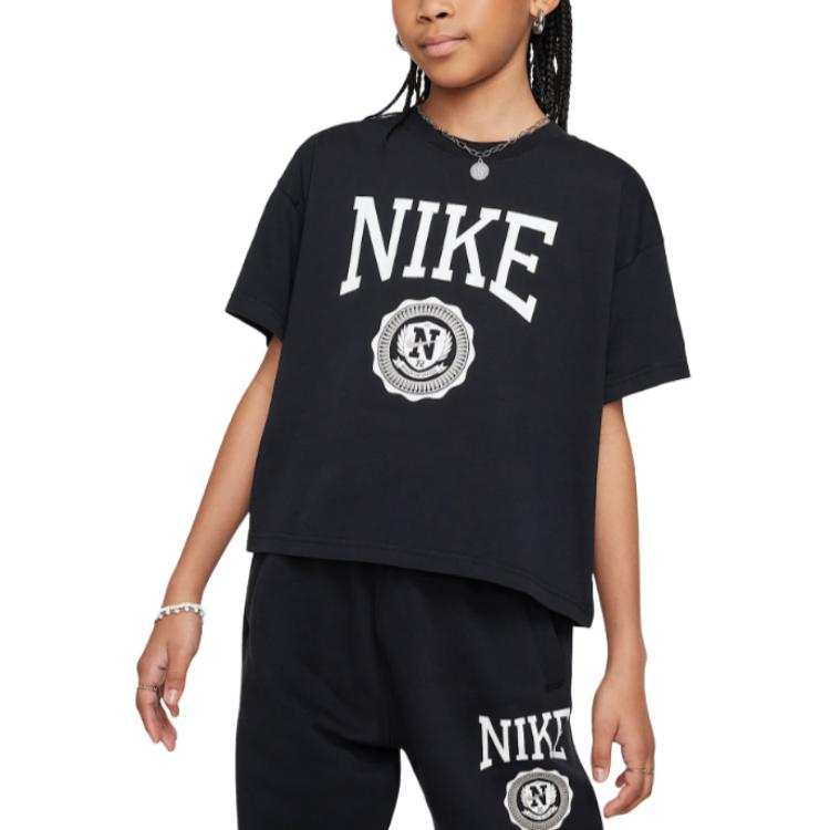 Nike Nike Sportswear T Shirt Black Teenagers