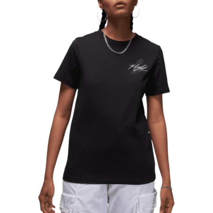 Jordan Jordan T Shirts Women's Black Crew Neck Moderate Straight Fit