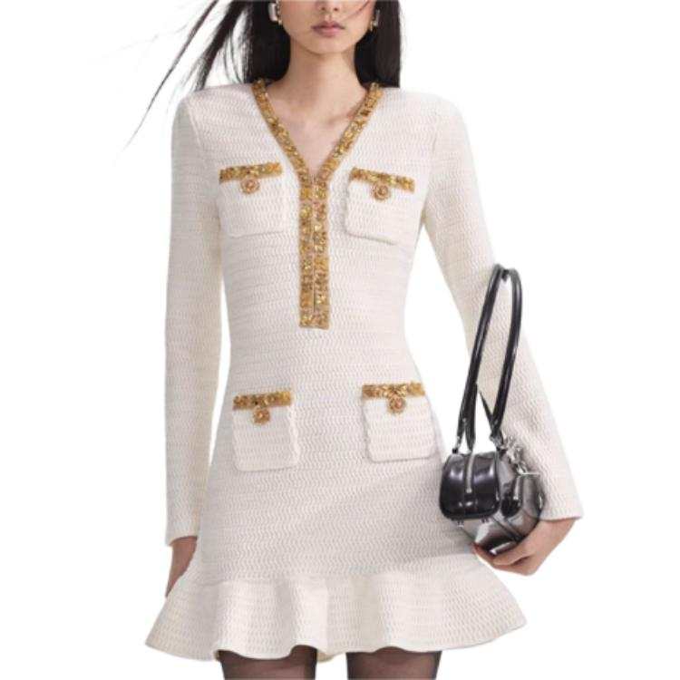 Self-portrait Self portrait Lurex Knitted Mini Dress