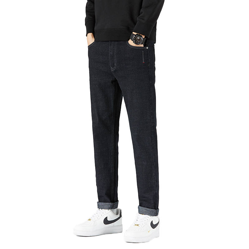 BALENO Jeans Men's Black Moderate Straight Fit Pants