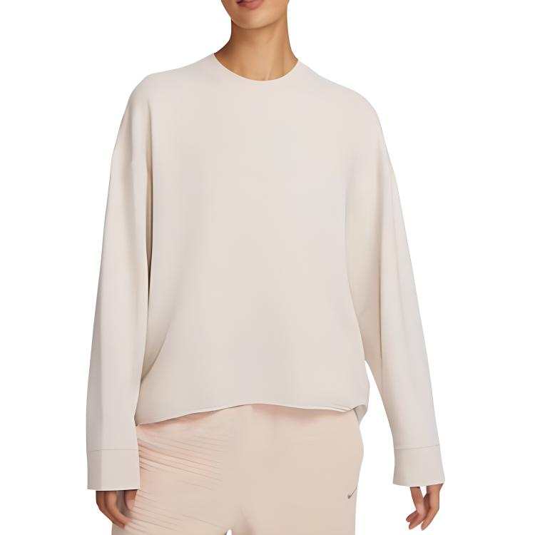 Nike Nike Brand Logo Fleece Lined Crew Neck Loose Fit Solid Color Outdoor Crew Neck Pullover Sweatshirt Women's