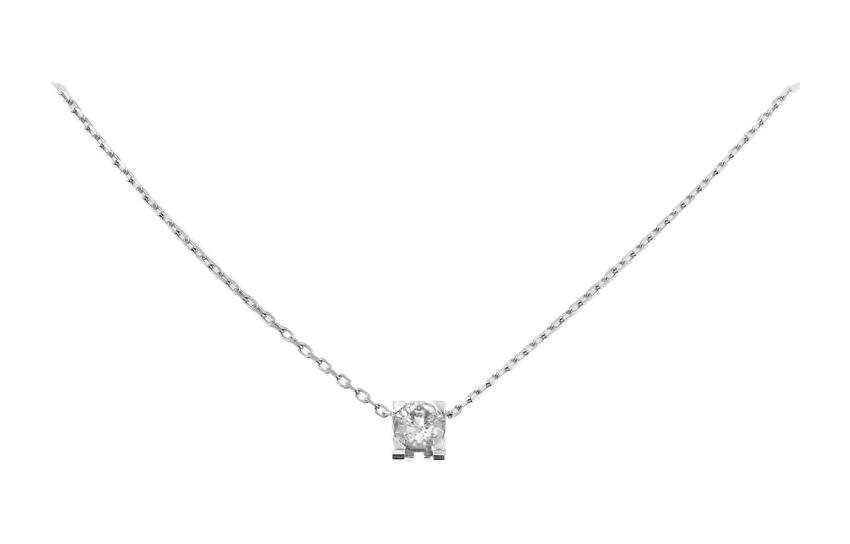 CARTIER C DE CARTIER 18K Gold Necklaces Unisex White Gold