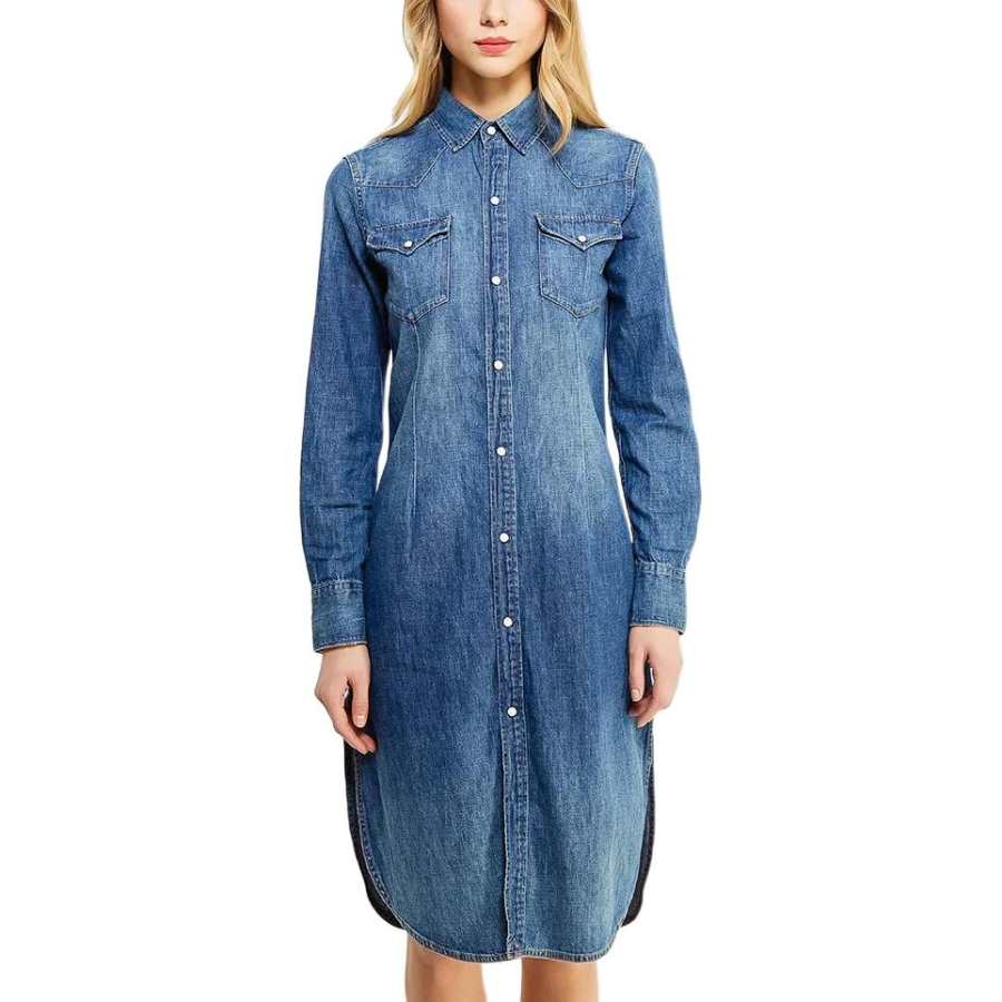 Polo Ralph Lauren Long Sleeved Dress Women's Blue