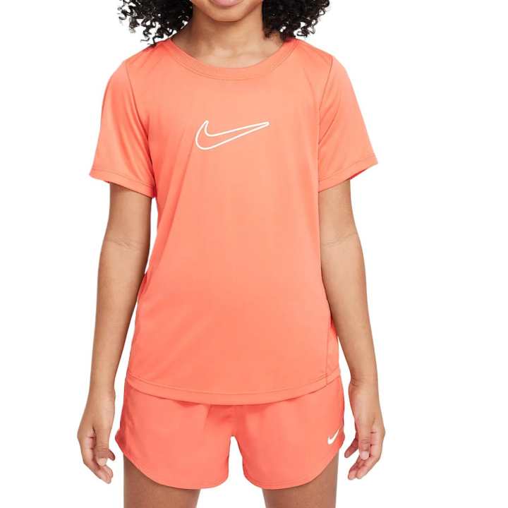 Nike Nike Dri FitSwoosh T Shirt Orange Teenagers