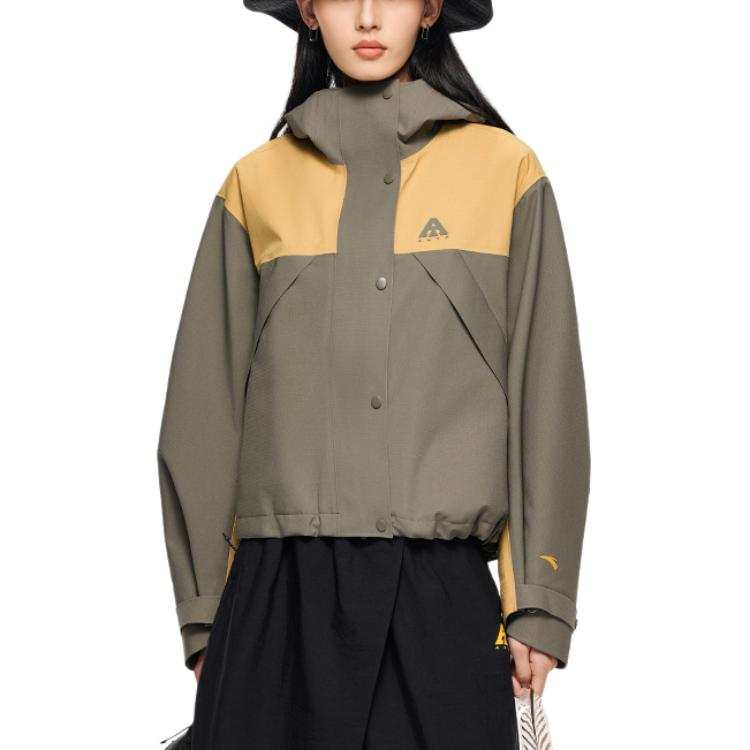 Anta Variety Training Collection Breathable Windbreaker Jacket Women's Autumn Beauty Yellow/Deep Green