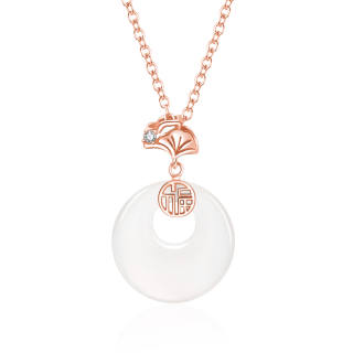 Lao Feng Xiang Natural Chalcedony Necklaces Women's