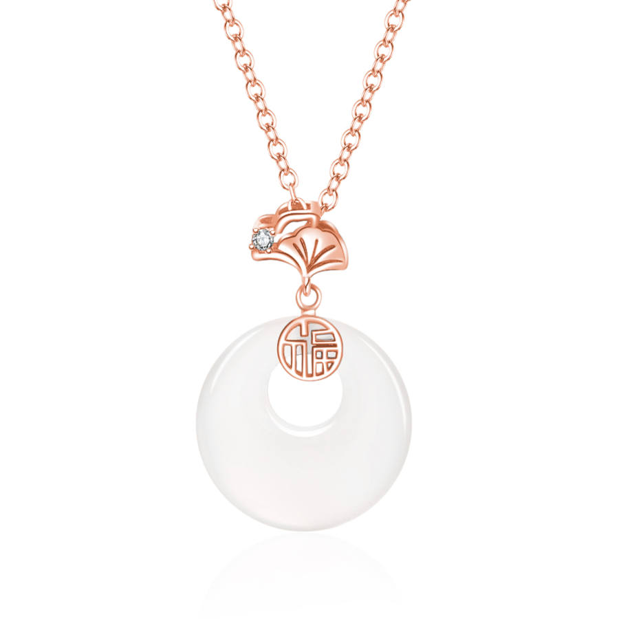 Lao Feng Xiang Natural Chalcedony Necklaces Women's