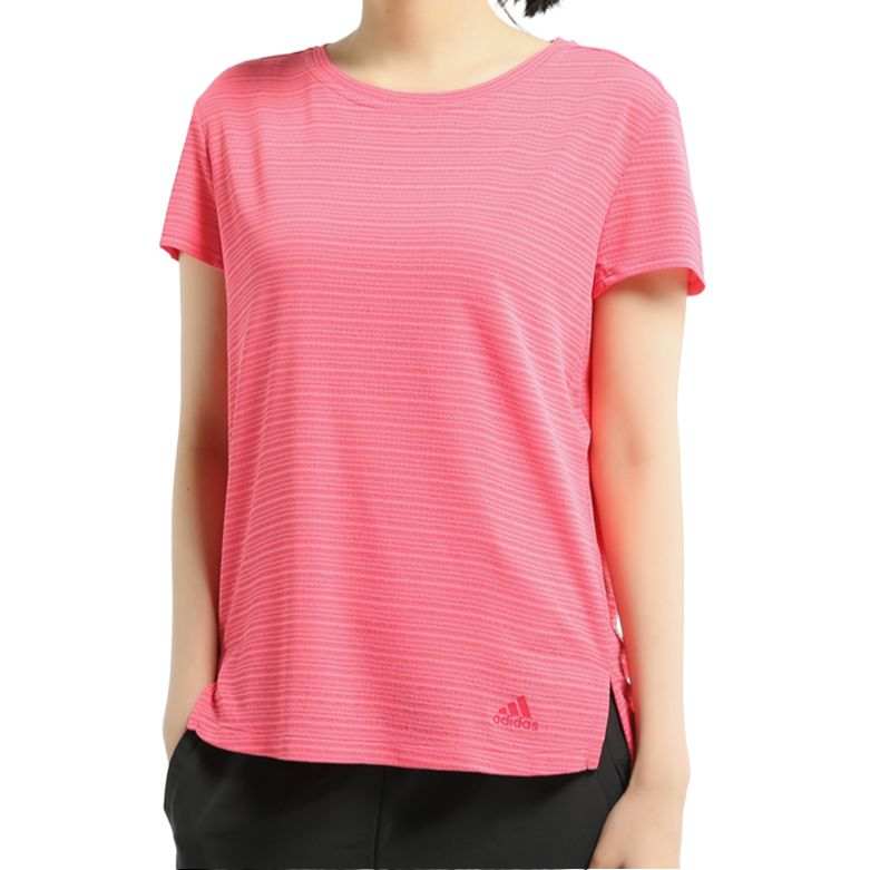 Adidas Adidas T Shirts Women's Pink Crew Neck Moderate