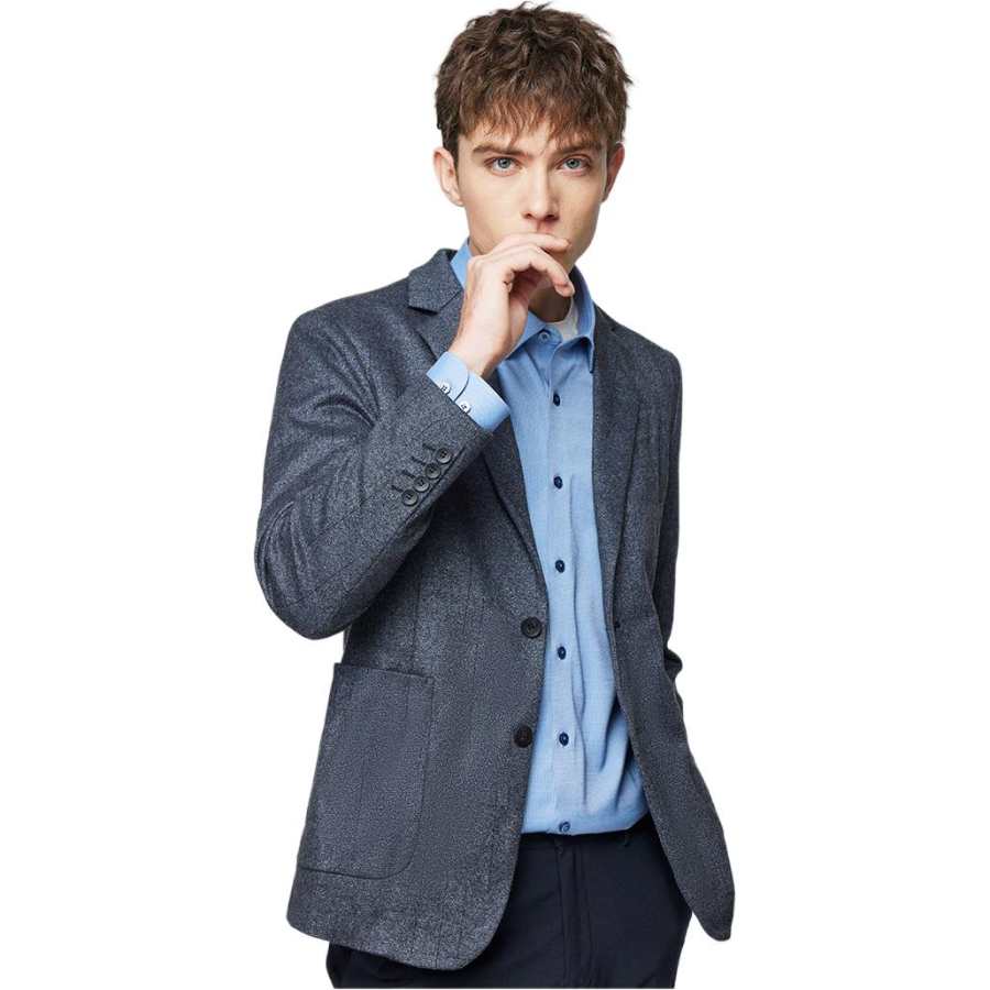 Hodo Red Bean Business Suit Men's Gray Blue