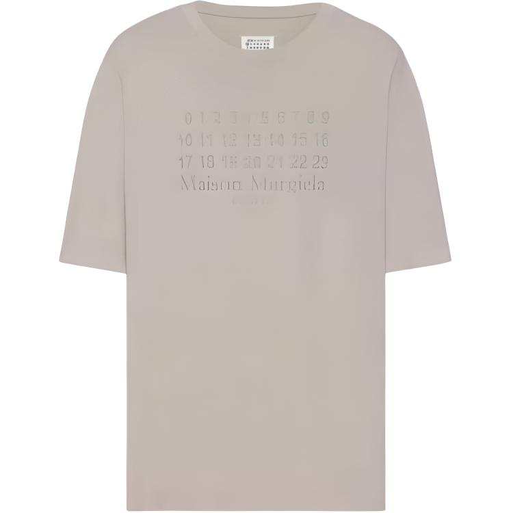 Maison Margiela Numbers Motif Printed Crewneck T Shirt