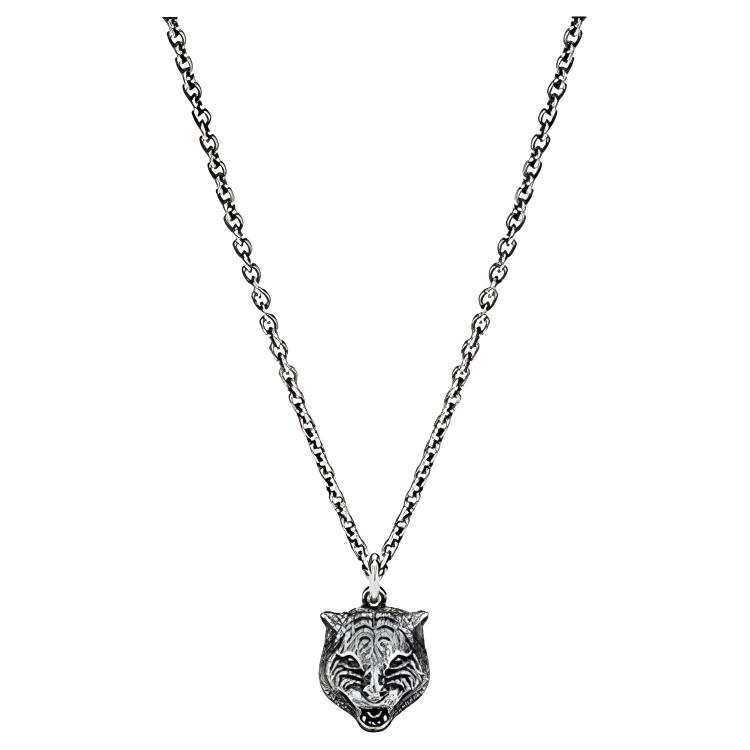 GUCCI 925 Sterling Silver Necklaces Unisex Silver